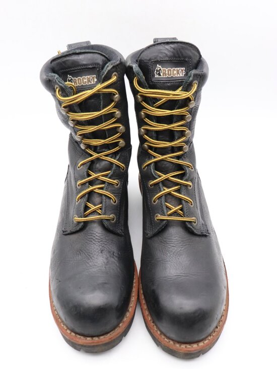 Rocky 6544 GTX Logger Boots Men 10 W Steel Toe Black Leather Gore-Tex Waterproof main image 9